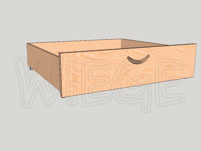 Ящик подкроватный с покрытием лаком