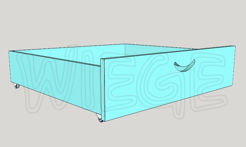 Ящик подкроватный с покрытием цветной эмалью